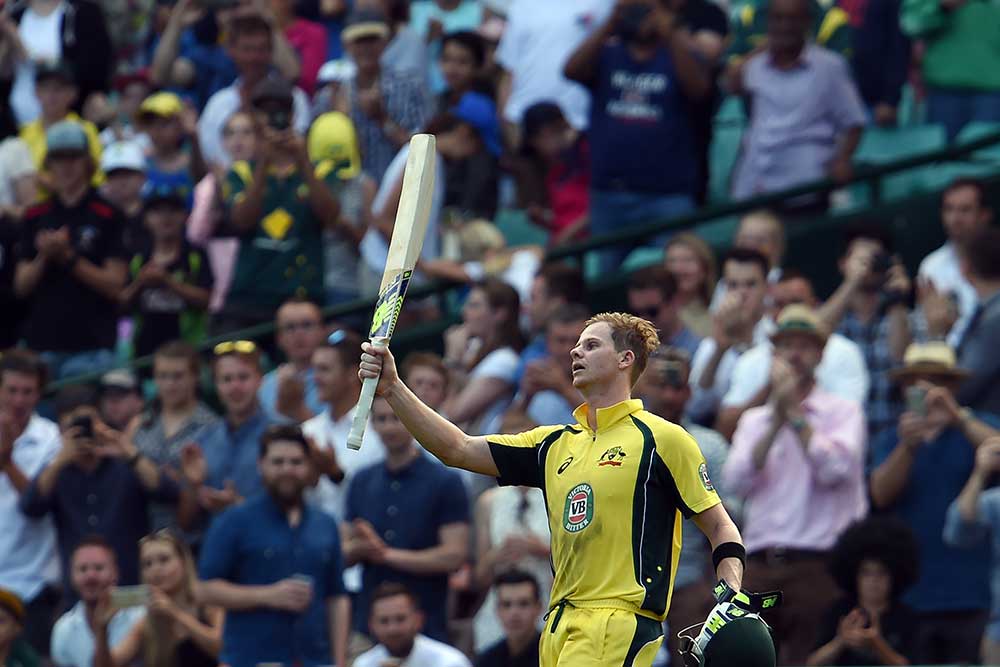 Smith record century leads Aussies to ODI win