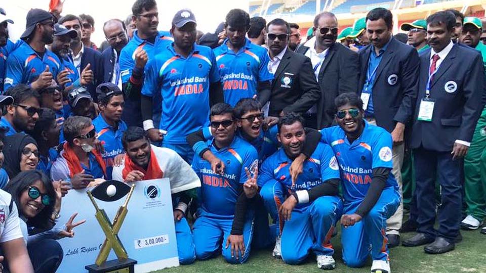Pakistan lost the World Blind Twenty-20 final to India by nine wickets