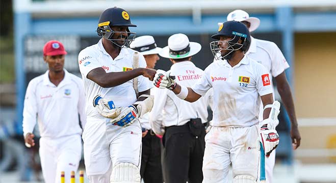 Mendis nears century as Sri Lanka battle to save West Indies Test